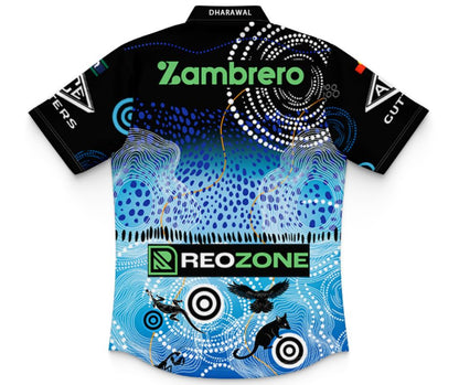 Cronulla Sutherland Sharks 2025 Kids Indigenous Polo Shirt