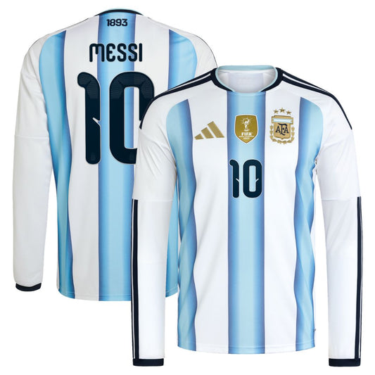 Argentina 2026 World Cup Long Sleeve Messi # 10 Home Jersey