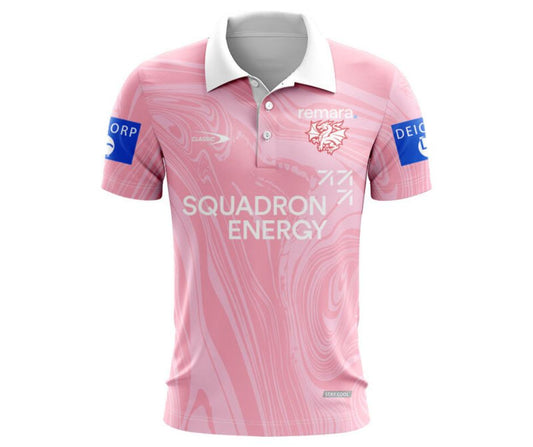 St George Illawarra Dragons 2025 Pink Training Polo Shirt