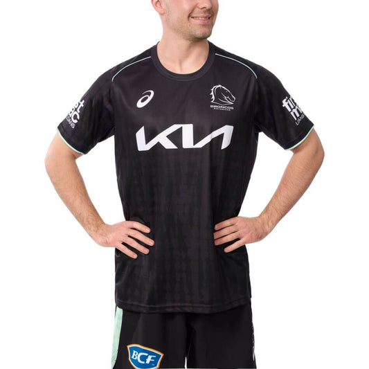Brisbane Broncos 2025 Black Training Shirt