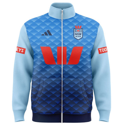 NSW Blues State Of Origin 2025 Light Blue Performance Jacket with Zipper