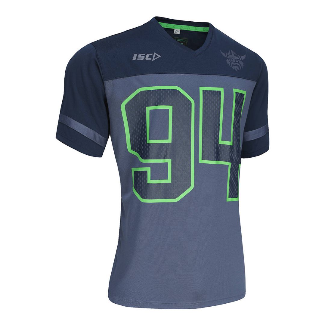 Canberra Raiders 2024 Navy Blue Grid Iron Shirt