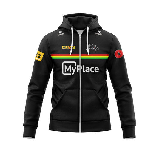 Penrith Panthers 2025 Training Hoodie With Zipper