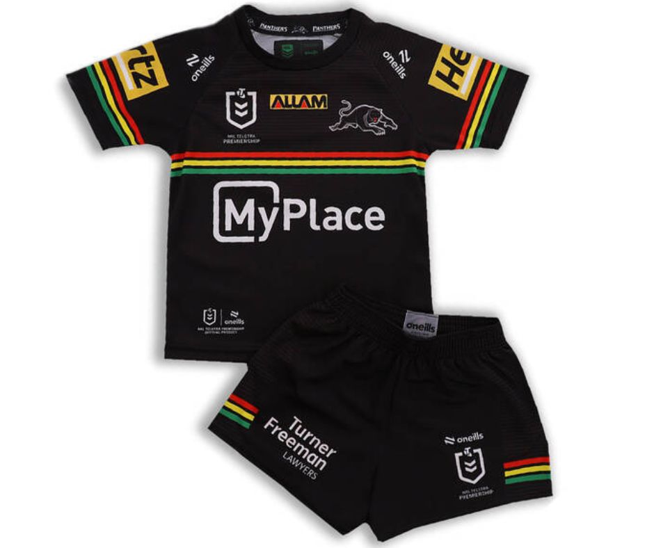 Penrith Panthers 2025 Kids Home Jersey and Shorts Kit