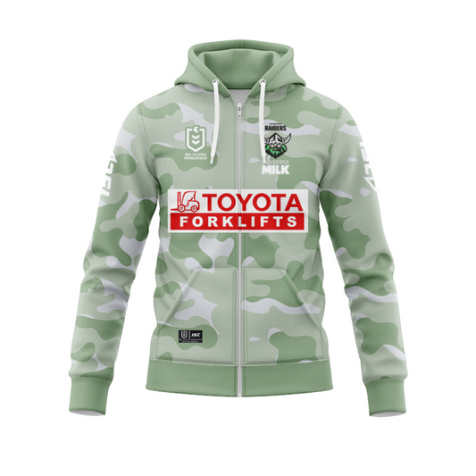 Canberra Raiders 2024 ANZAC Hoodie With Zipper