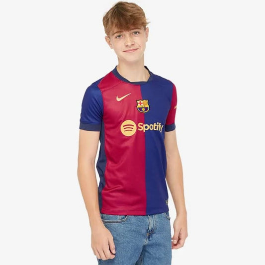 Barcelona 2024/25 Kids Home Jersey Shirt (Add Your Own Name & Number)
