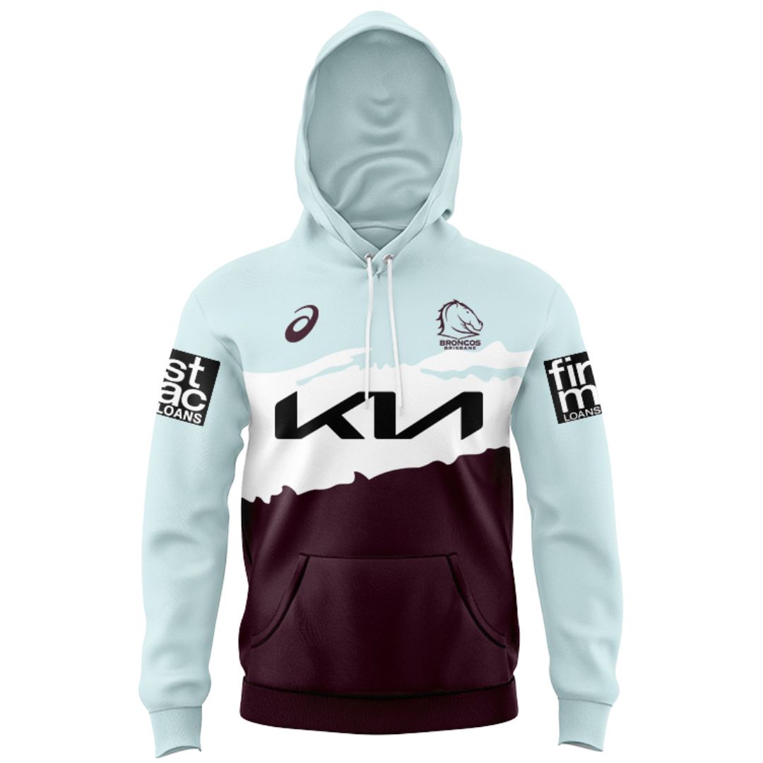 Brisbane Broncos 2024 Kids Captains Run Hoodie