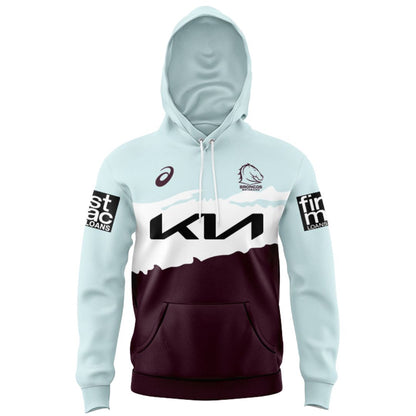 Brisbane Broncos 2024 Kids Captains Run Hoodie