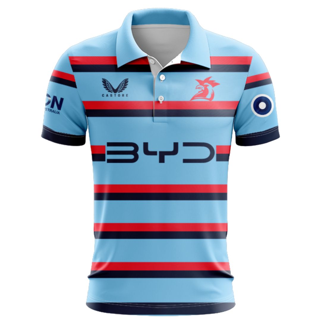 Sydney Roosters 2025 Bondi Blue Training Polo Shirt