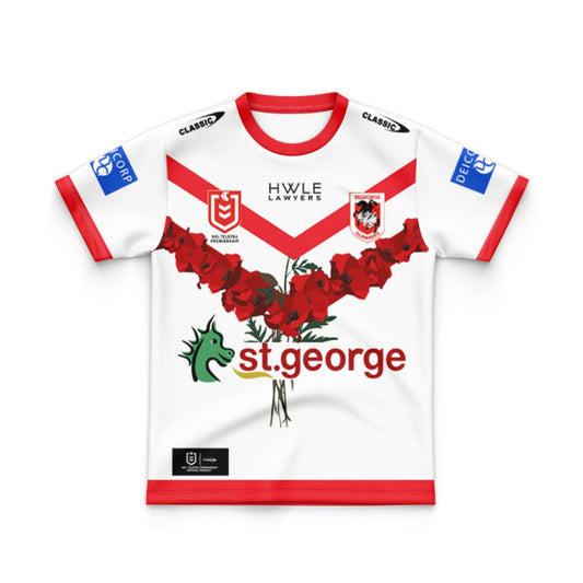 St George Illawarra Dragons 2024 Kids ANZAC Commemorative Jersey