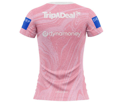 St George Illawarra Dragons 2025 Women's Pink Training Shirt