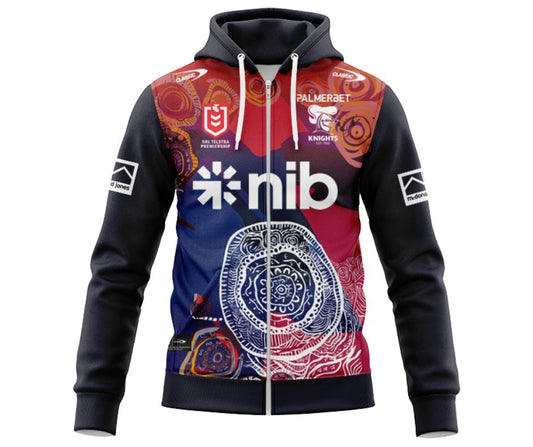 Newcastle Knights 2025 Indigenous Hoodie with Zipper