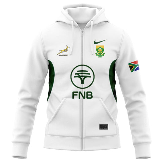 South Africa Springboks 2025 Away Stadium Hoodie with Zipper