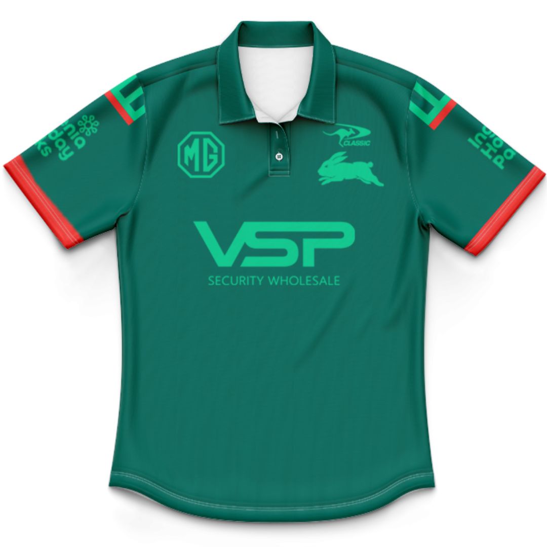 South Sydney Rabbitohs 2025 Kids Captains Run Polo Shirt