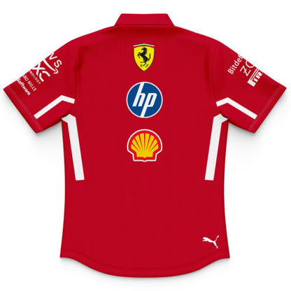 Scuderia Ferrari 2025 Kids Team Polo Shirt