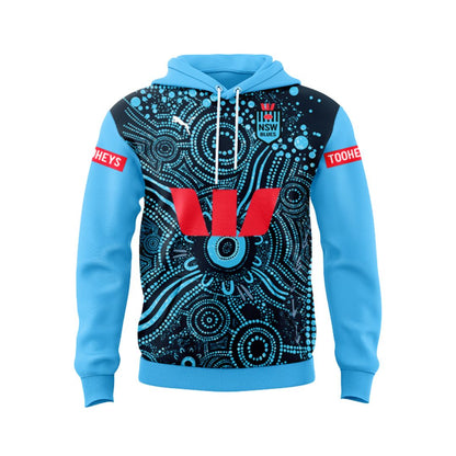 NSW Blues State Of Origin 2024 Kids Indigenous Hoodie