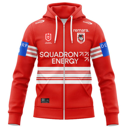 St George Illawarra Dragons 2026 Away Hoodie with Zipper