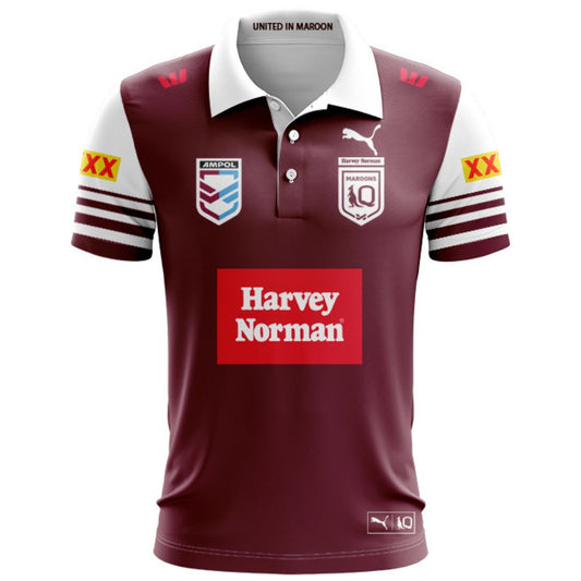 Queensland Maroons State Of Origin 2026 Harvey Norman Polo Shirt