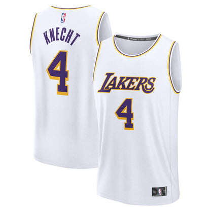 Los Angeles Lakers 2024/25 Dalton Knecht #4 White Jersey