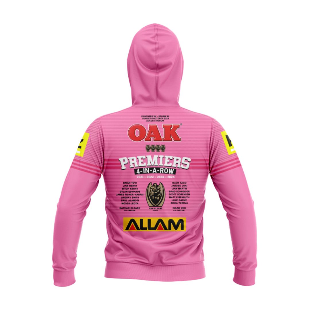 2024 Penrith Panthers Premiers 4 In a Row Kids Hoodie