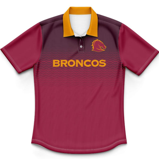 Brisbane Broncos 2025 Kids Training Polo Shirt