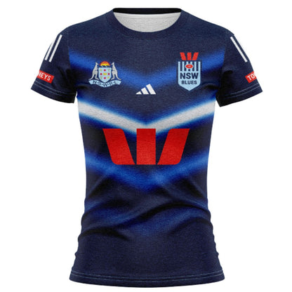 NSW Blues State Of Origin 2025 Women's Captains Run Shirt