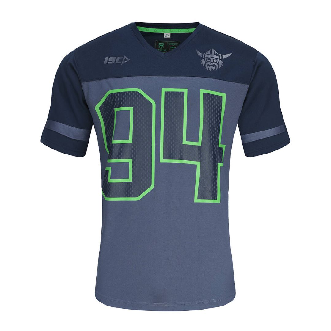 Canberra Raiders 2024 Navy Blue Grid Iron Shirt