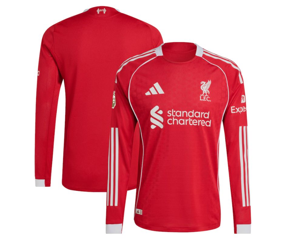 Liverpool 2025/26 Player's Edition Long Sleeve Home Jersey Shirt