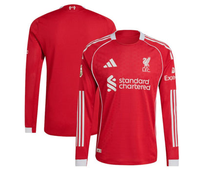 Liverpool 2025/26 Player's Edition Long Sleeve Home Jersey Shirt