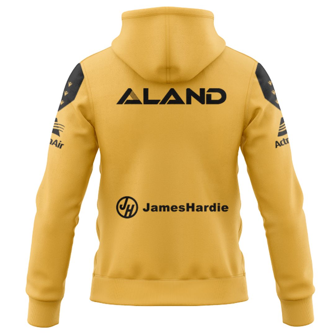 Parramatta Eels 2025 Gold Training Hoodie with Zipper