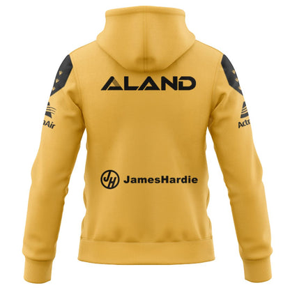 Parramatta Eels 2025 Gold Training Hoodie with Zipper