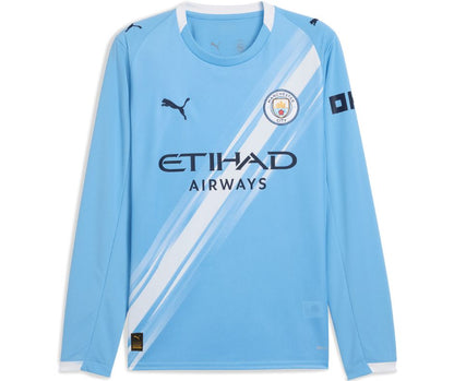 Manchester City 2025/26 Long Sleeve Home Jersey Shirt