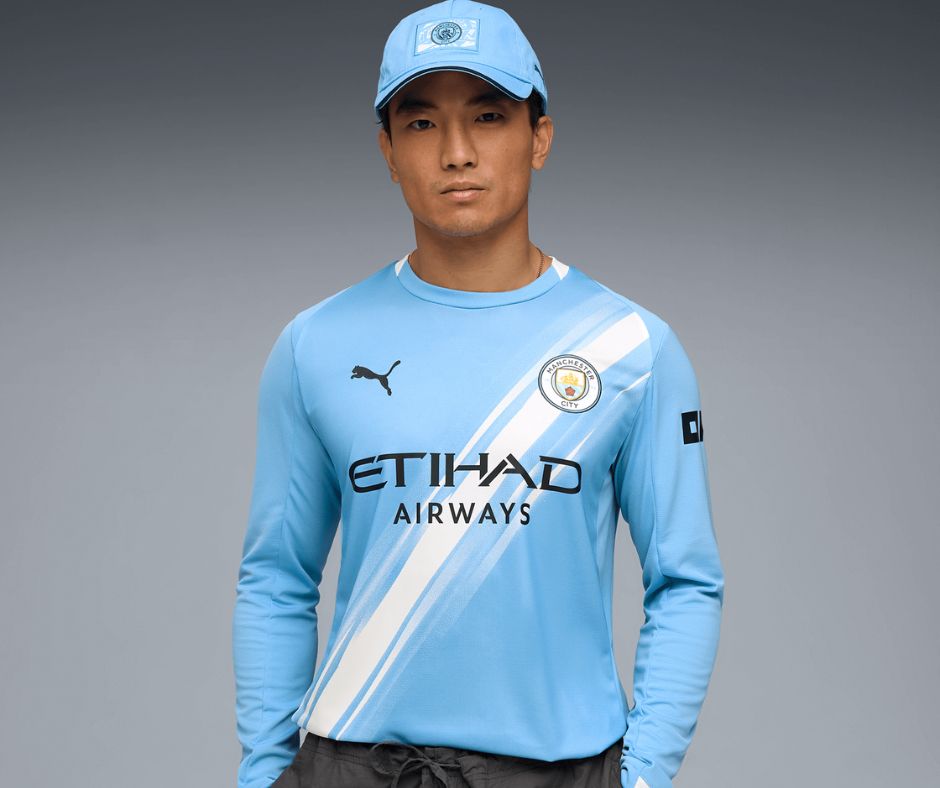 Manchester City 2025/26 Long Sleeve Home Jersey Shirt
