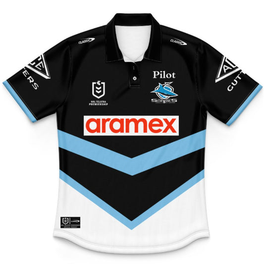 Cronulla Sutherland Sharks 2026 Kids Away Polo Shirt