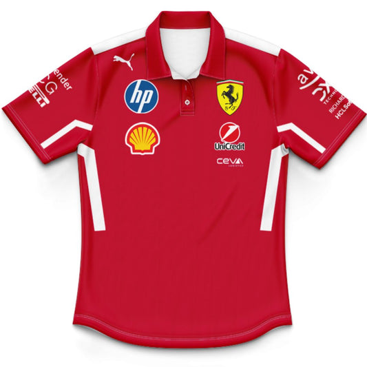 Scuderia Ferrari 2025 Kids Team Polo Shirt