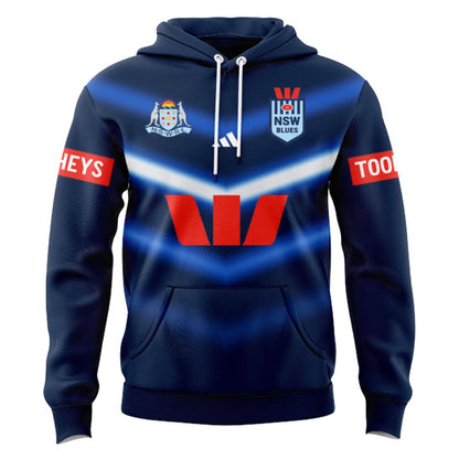 NSW Blues State Of Origin 2025 Captains Run Hoodie