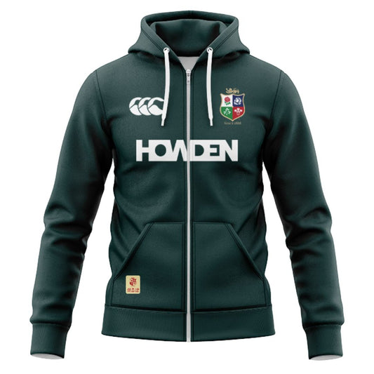 British & Irish Lions 2025 Green Training Zipper Hoodie