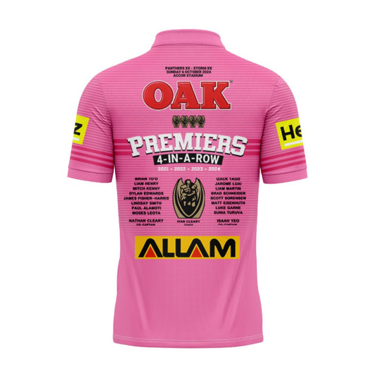 2024 Penrith Panthers Premiers 4 In a Row Polo Shirt