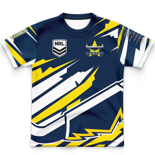 North Queensland Cowboys 2024 Kids Ignition Fishing Shirt