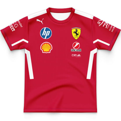 Scuderia Ferrari 2025 Kids Team Shirt