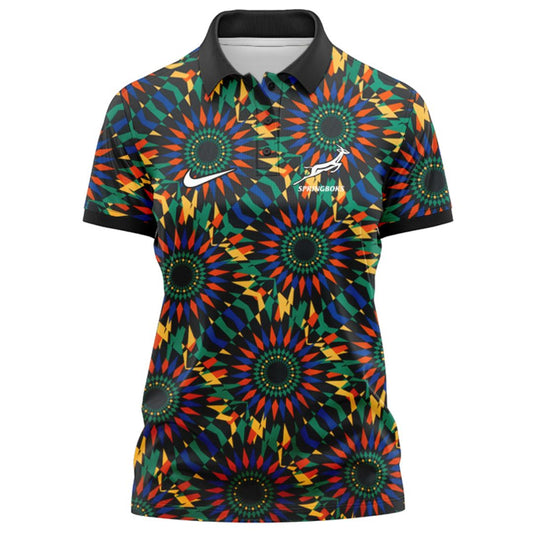 South Africa Springboks 2025 Women's Pre Match Polo Shirt