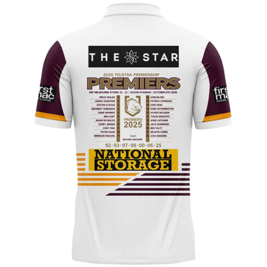 Brisbane Broncos 2025 Premiers Polo Shirt