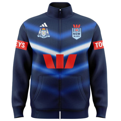 NSW Blues State Of Origin 2025 Captains Run Jacket with Zipper