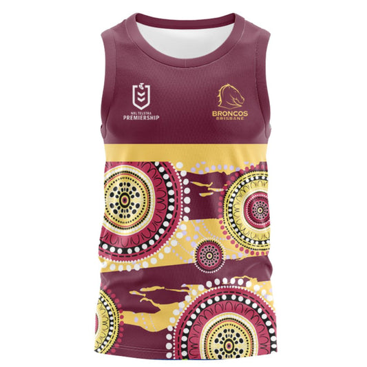 Brisbane Broncos 2024 Indigenous Training Singlet