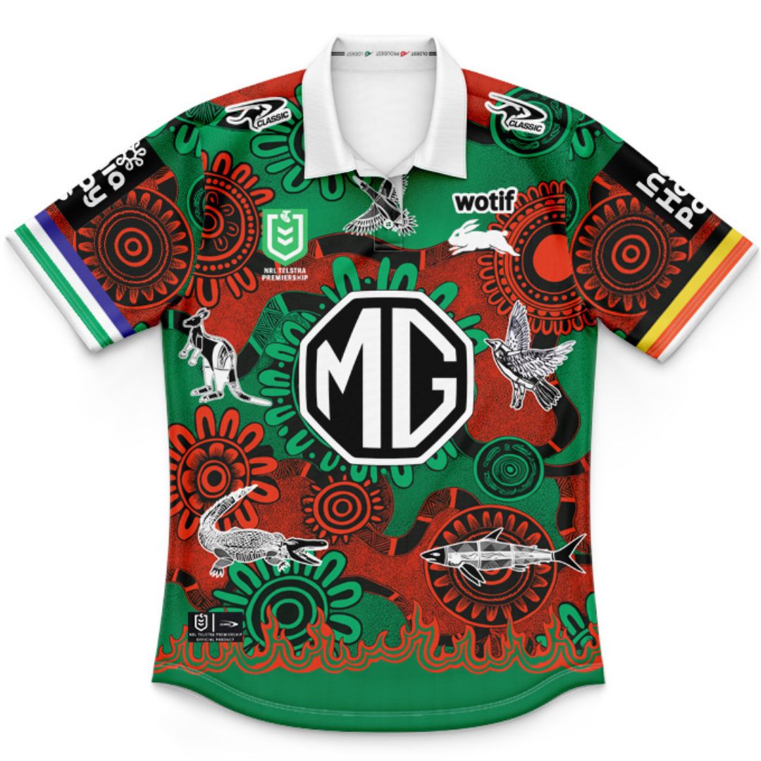 South Sydney Rabbitohs 2025 Kids Indigenous Polo Shirt
