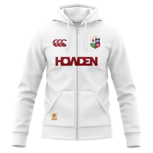 British & Irish Lions 2025 White Training Zipper Hoodie