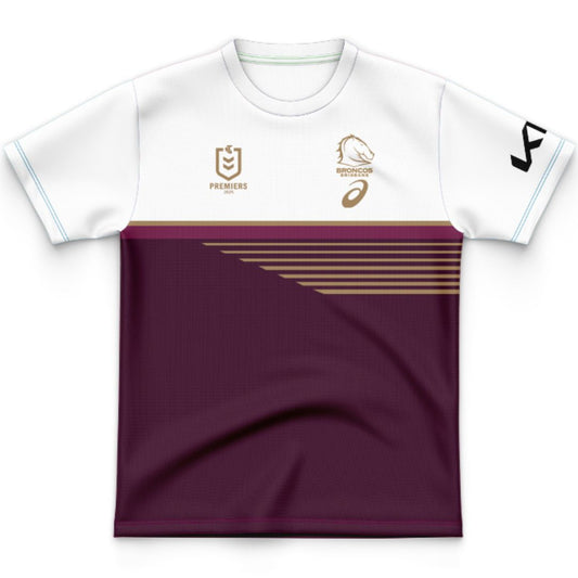 Brisbane Broncos 2025 Kids Premiers Jersey - Maroon