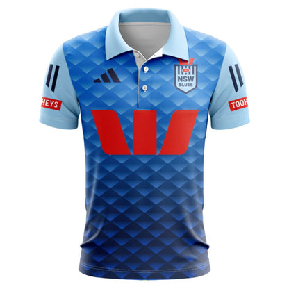 NSW Blues State Of Origin 2025 Light Blue Performance Polo Shirt