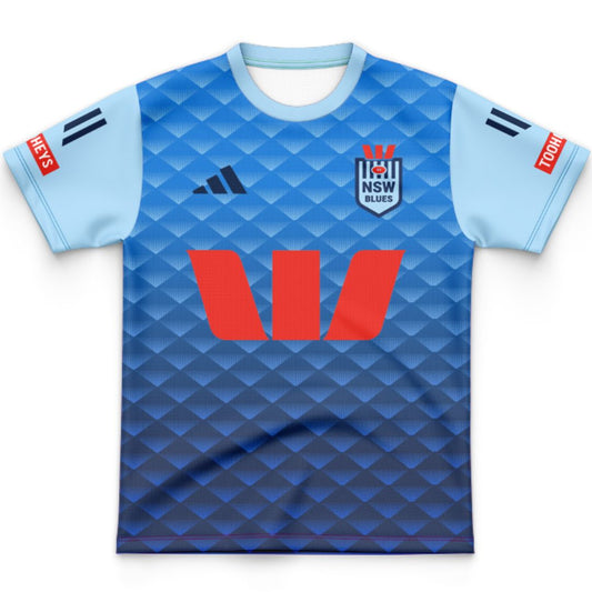 NSW Blues State Of Origin 2025 Kids Light Blue Performance Jersey