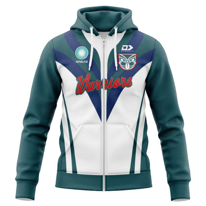New Zealand Warriors 2025 Dear Warrior Training Hoodie with Zipper